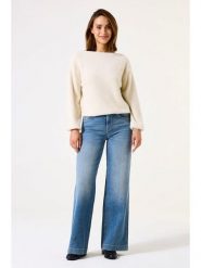 Garcia Dżinsy "Celia" - Wide fit - w kolorze błękitnym rozmiar: W27. Niebieskie jeansy Garcia, z aplikacjami, z podwyższonym stanem. Za 197.63 zł.