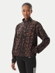 Adidas Bluza Workout Essentials Leopard Woven KD7612 Brązowy Regular Fit. Brązowe bluzy Adidas, xs, bez wzorów, z syntetyku, bez kaptura. Za 259.99 zł.