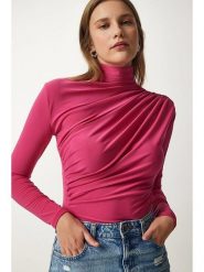 Happiness Istanbul Koszulka w kolorze różowym rozmiar: 40. Różowe bluzki Happiness Istanbul, bez wzorów, bez kołnierzyka, bez ramiączek. Za 60.88 zł.