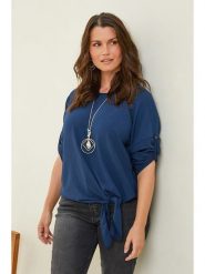Curvy Lady Bluzka w kolorze granatowym rozmiar: 48/50. Niebieskie bluzki Curvy Lady, bez wzorów, klasyczne, bez kołnierzyka, bez ramiączek. Za 74.63 zł.