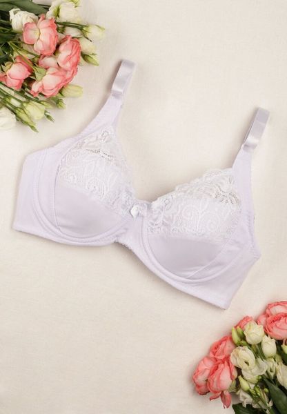 Biały Klasyczny Biustonosz z Koronkowymi Wstawkami Alinva. Białe biustonosze Born2be, bez wzorów, z koronki. Za 14.99 zł.