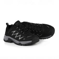 Buty niskie softshellowe Alpine Pro Nige wodoodporne. Czarne obuwie sportowe Alpine Pro, trekkingowe. Za 299.00 zł.