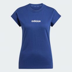Koszulka Essentials Linear Cotton. Białe bluzki Adidas, xl, bez wzorów, z bawełny, sportowe, bez kołnierzyka, bez ramiączek. Za 89.95 zł.
