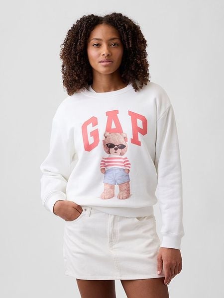 GAP Bluza w kolorze białym rozmiar: L. Białe bluzy GAP, l, bez wzorów, bez kaptura. Za 104.95 zł.