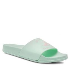 Klapki Beverly Hills Polo Club. Zielone klapki Beverly Hills Polo Club, bez wzorów, bez obcasa. Za 71.99 zł.