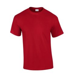 Ultra Bawełniana Koszulka Unisex Dla Dorosłych. Czerwone bluzki GILDAN, m, bez wzorów, z bawełny, sportowe, bez kołnierzyka, bez ramiączek. Za 34.99 zł.