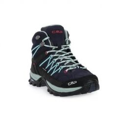 Buty trekkingowe damskie CMP 62MN Rigel Mid Wmn Trekking. Niebieskie obuwie sportowe CMP, z materiału, za kostkę, trekkingowe. W wyprzedaży za 349.99 zł.