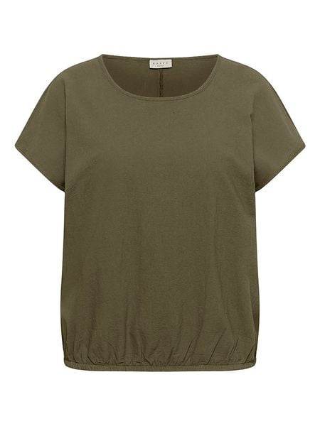 KAFFE curve Bluzka w kolorze khaki rozmiar: 52. Brązowe bluzki KAFFE curve, bez wzorów, z bawełny, bez kołnierzyka, bez ramiączek. Za 102.42 zł.