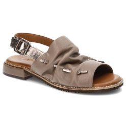 Brązowe Sandały Artiker Skórzane Buty Damskie. Brązowe sandały Artiker, bez wzorów, ze skóry, eleganckie, bez obcasa, bez zapięcia. Za 239.00 zł.