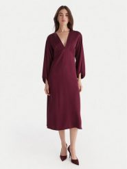 ViCOLO Sukienka koktajlowa TF0250 Bordowy Regular Fit. Czerwone sukienki ViCOLO, xl, bez wzorów, z wiskozy, wizytowe, bez kołnierzyka, bez ramiączek. Za 349.99 zł.