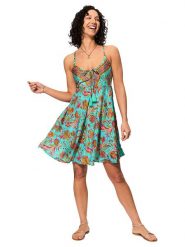 Aller Simplement Sukienka w kolorze turkusowo-pomarańczowym rozmiar: 34/36. Pomarańczowe sukienki Aller Simplement, bez wzorów, bez kołnierzyka, bez ramiączek, mini. Za 56.99 zł.