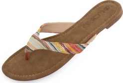 Damskie klapki Loap Herba Brown. Brązowe klapki ÀLG, bez wzorów, z gumy, bez obcasa. Za 140.99 zł.