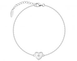 Bransoletka srebrna z diamentem laboratoryjnym - 0,12 ct. Szare bransoletki Apart, z diamentem, srebrne. Za 289.00 zł.