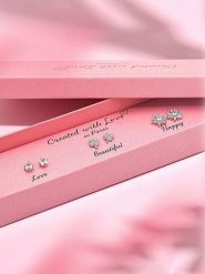 Created with Love 3-częściowy zestaw kolczyków-wkrętek "True" z cyrkoniami rozmiar: onesize. Szare kolczyki Created with Love, z cyrkonią, srebrne. Za 56.99 zł.