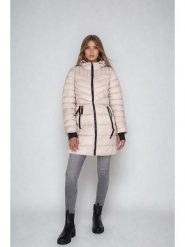 CANADA weather gear Płaszcz zimowy w kolorze kremowym rozmiar: M. Brązowe płaszcze CANADA weather gear, na zimę, m, bez wzorów, z puchu, bez kaptura. Za 260.99 zł.