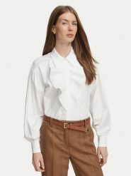 Luisa Spagnoli Koszula Loriana 543537 Biały Regular Fit. Białe koszule LUISA SPAGNOLI, m, bez wzorów, biznesowe, bez kołnierzyka, bez ramiączek. Za 1,209.00 zł.