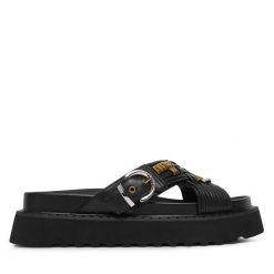 Klapki PINKO. Czarne klapki Pinko, bez wzorów, bez obcasa. Za 1,169.00 zł.