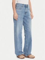 Lee Jeansy Rider 112365089 Niebieski Wide Leg. Niebieskie jeansy Lee, bez wzorów. Za 399.99 zł.