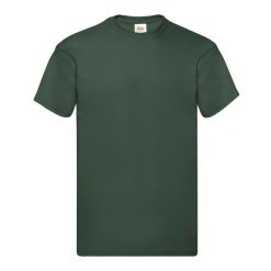 Oryginalna Bawełniana Koszulka Unisex Dla Dorosłych. Zielone bluzki FRUIT OF THE LOOM, l, bez wzorów, z bawełny, sportowe, bez kołnierzyka, bez ramiączek. Za 33.99 zł.