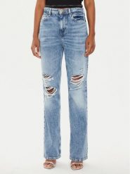 Guess Jeansy W4YA33 D4WBH Niebieski Straight Leg. Niebieskie jeansy Guess, z aplikacjami. Za 599.99 zł.