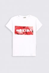 T-shirt z krótkim rękawem. T-shirty MOKIDA, bez wzorów, bez kołnierzyka, bez ramiączek. W wyprzedaży za 1.00 zł.