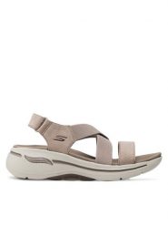 Skechers Sandały Treasured 140257/TPE Brązowy. Brązowe sandały Skechers, bez wzorów, z materiału, bez obcasa, na płaskiej podeszwie, bez zapięcia. Za 289.99 zł.