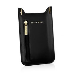Listonoszka etui na telefon smartfon BETLEWSKI BTF-02 CZARNY. Czarne torebki klasyczne Betlewski, bez wzorów, ze skóry ekologicznej, bez dodatków. Za 85.49 zł.