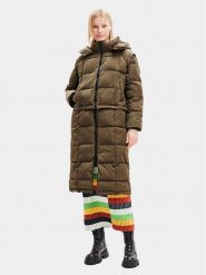 Desigual Płaszcz zimowy 23WWEW39 Zielony Oversize. Zielone płaszcze Desigual, na zimę, s, bez wzorów, z syntetyku, bez kaptura. Za 829.99 zł.