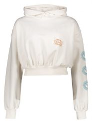 Reebok Bluza "Good Vives" w kolorze białym rozmiar: M. Białe bluzy Reebok, m, bez wzorów, z kapturem. Za 123.25 zł.