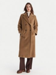 Weekend Max Mara Płaszcz wełniany Zufolo 2525016092 Brązowy Regular Fit. Brązowe płaszcze Weekend Max Mara, na zimę, bez wzorów, z wełny, bez kaptura. Za 3,309.00 zł.