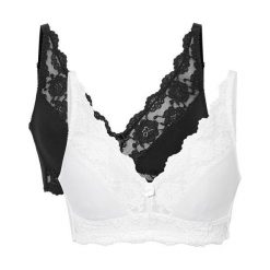 Cellbes Biustonosz 2 Pack czarny biały female czarny/biały 75B. Białe bielizna sportowa Cellbes, bez wzorów, z koronki. Za 159.00 zł.