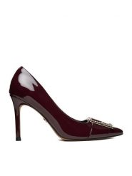 Nine West Szpilki CEO-LUBNA-01 Bordowy. Czerwone szpilki Nine West, bez wzorów, z materiału, bez obcasa, na szpilce, bez zapięcia. Za 249.99 zł.