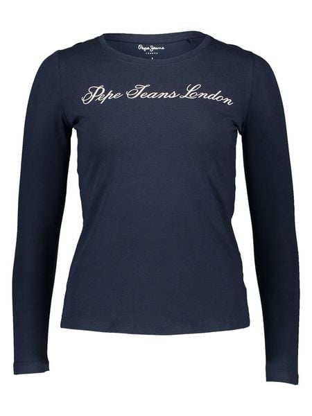 Pepe Jeans Koszulka w kolorze granatowym rozmiar: XL. Niebieskie bluzki Pepe Jeans, xl, bez wzorów, z jeansu, bez kołnierzyka, bez ramiączek. Za 77.95 zł.