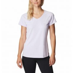 Koszulka Damska Columbia Zero Rules Short Sleeve T-Shirt. Fioletowe t-shirty Columbia, xs, bez wzorów, bez kołnierzyka, bez ramiączek. Za 179.00 zł.