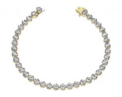 Bransoletka z żółtego i białego złota z brylantami - 18 cm - 1,00 ct - próba 585. Białe bransoletki Apart, z brylantem, złote. Za 17,990.00 zł.