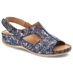 Wielokolorowe Sandały Pollonus Skórzane Buty. Sandały Pollonus, z aplikacjami, ze skóry, bez obcasa, bez zapięcia. Za 224.99 zł.