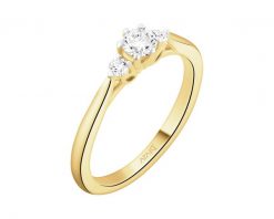 Pierścionek z żółtego złota z brylantami - 0,31 ct - próba 585. Żółte pierścionki Apart, z brylantem, złote. Za 6,490.00 zł.