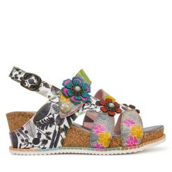 Sandały Laura Vita. Sandały Laura Vita, bez wzorów, bez obcasa, na koturnie, bez zapięcia. Za 459.99 zł.