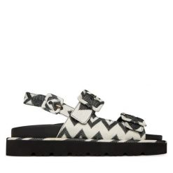 Sandały M Missoni. Białe sandały M Missoni, bez wzorów, bez obcasa, na płaskiej podeszwie, bez zapięcia. Za 2,379.00 zł.