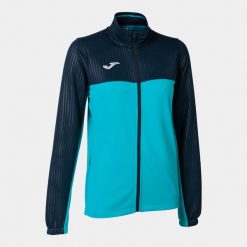 Bluza tenisowa damska Joma Montreal Full Zip. Niebieskie bluzy Joma, l, bez wzorów, bez kaptura. Za 149.00 zł.