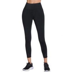 Rajstopy damskie Skechers Tempo 78 High Waisted Legging. Czarne rajstopy i pończochy Skechers, bez wzorów, z nylonu. Za 249.99 zł.