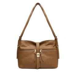Torebka Gino Rossi. Brązowe shopper Gino Rossi, bez wzorów, bez dodatków. Za 399.99 zł.