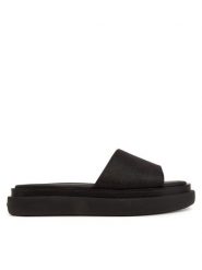 Calvin Klein Klapki Flatform Slide Jacq HW0HW02461 Czarny. Czarne klapki Calvin Klein, bez wzorów, z materiału, bez obcasa. Za 269.99 zł.