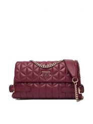 Guess Torebka Paisleigh HWQG98 83210 Bordowy. Czerwone torebki klasyczne Guess, z aplikacjami, ze skóry, bez dodatków. Za 589.99 zł.