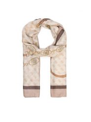 Guess Szal AW5532 VIS03 Beżowy. Brązowe szaliki Guess, z aplikacjami, z wiskozy. Za 154.99 zł.