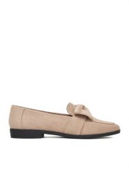 JENNY Lordsy CEO-R25SS05875 Beżowy. Brązowe lordsy Jenny, bez wzorów, z materiału, bez obcasa, bez zapięcia. Za 129.99 zł.