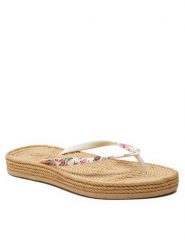 Roxy Japonki ARJL101004 Biały. Białe klapki Roxy, bez wzorów, z tworzywa sztucznego, bez obcasa. Za 89.99 zł.