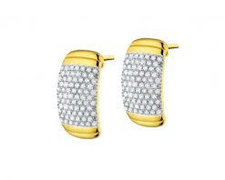 Kolczyki z żółtego złota z brylantami - 0,60 ct - próba 585. Żółte kolczyki Apart, z brylantem, złote. Za 8,990.00 zł.