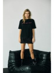 Noisy may Koszulka w kolorze czarnym rozmiar: L. Czarne bluzki Noisy may, l, bez wzorów, bez kołnierzyka, bez ramiączek. Za 88.02 zł.