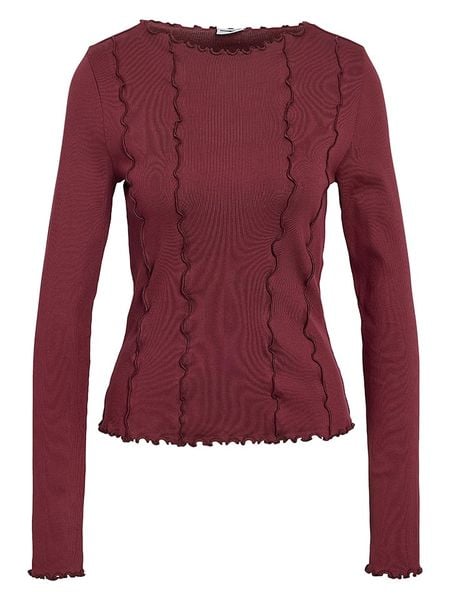 Noisy may Koszulka w kolorze czerwonym rozmiar: S. Czerwone bluzki Noisy may, s, bez wzorów, z bawełny, bez kołnierzyka, bez ramiączek. Za 70.41 zł.